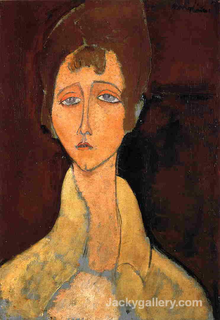 Woman in White Coat by Amedeo Modigliani paintings reproduction